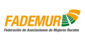 Logo de FADEMUR en colores verde y amarillo.