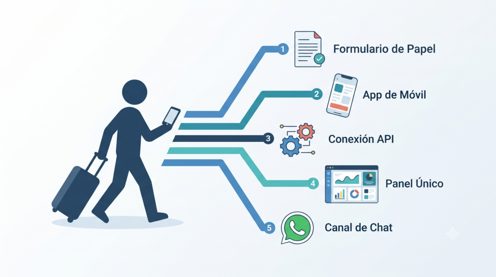 Opciones digitales para gestión de viajeros