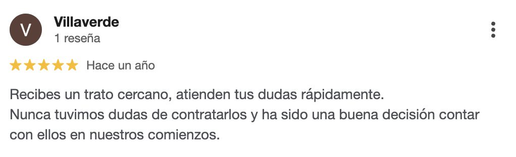 Reseña de cinco estrellas de Villaverde