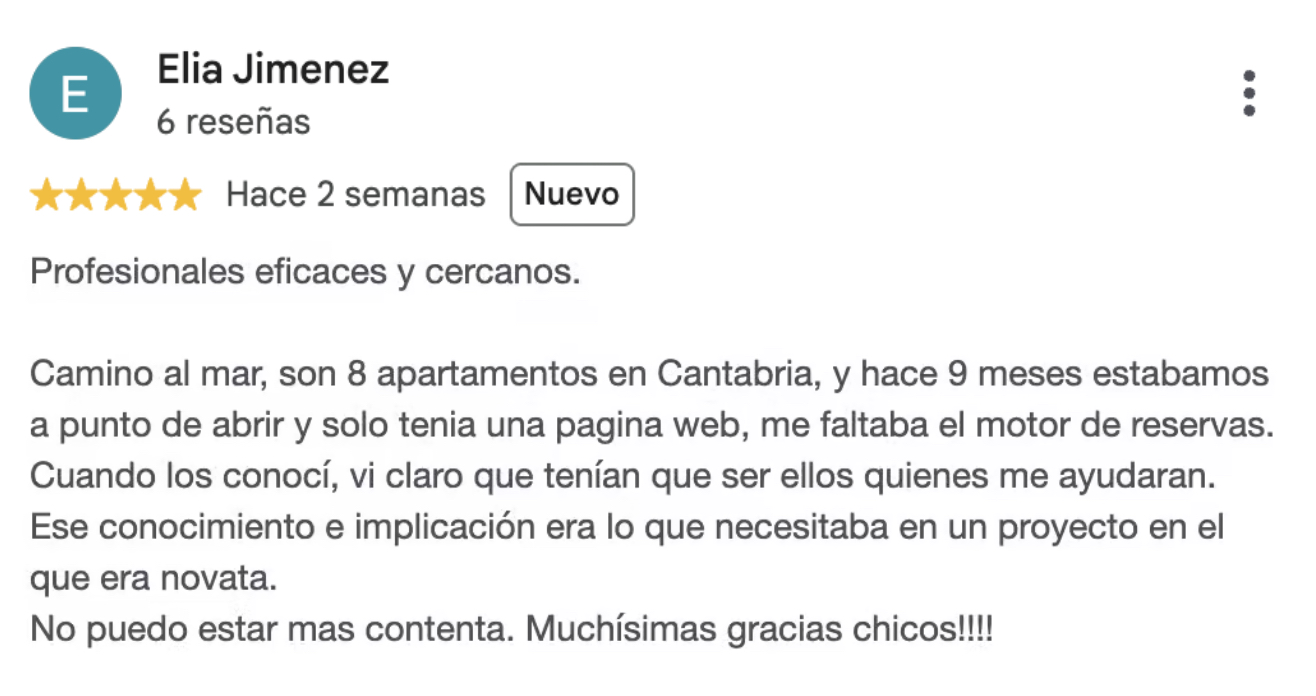 Reseña de cinco estrellas de Elia Jimenez